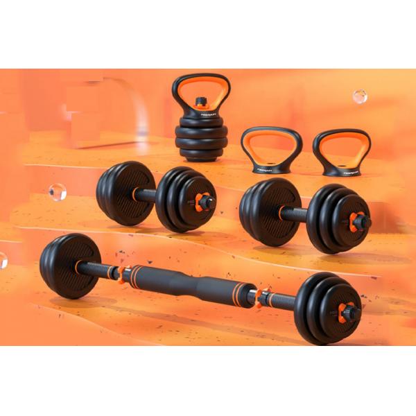 Quality Multi Function Gym Fitness Dumbbell Barbell Sets With Cement for sale