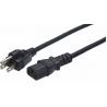 China 18 AWG (American wire gauge) universal power cord (NEMA 5-15P to IEC320C13)3ft 10A 125V for Personal Computer,PC Monitor factory