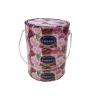 China Beautiful Cylinder Biscuit Tin Box , Cake And Biscuit Storage Tins With Slot factory