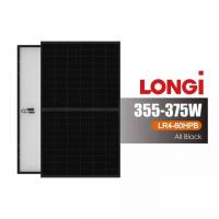 China Longi High Efficient Solar Panel PV Module HI Mo 4m LR4-60HPB 355-375M All Black For Home for sale
