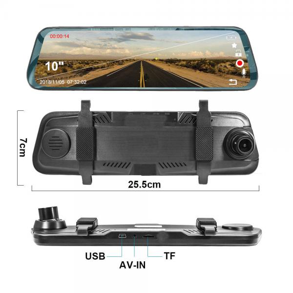 Quality 10 Inch Touch Streaming Rear View Mirror Car Dash Camera 1080P for sale