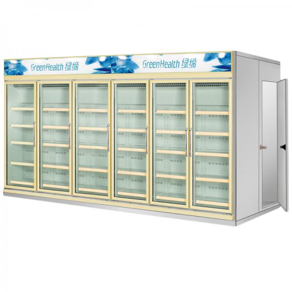 Quality Multi Deck Dairy Glass Door Freezer Electric 50mm Thick For Kitchen for sale