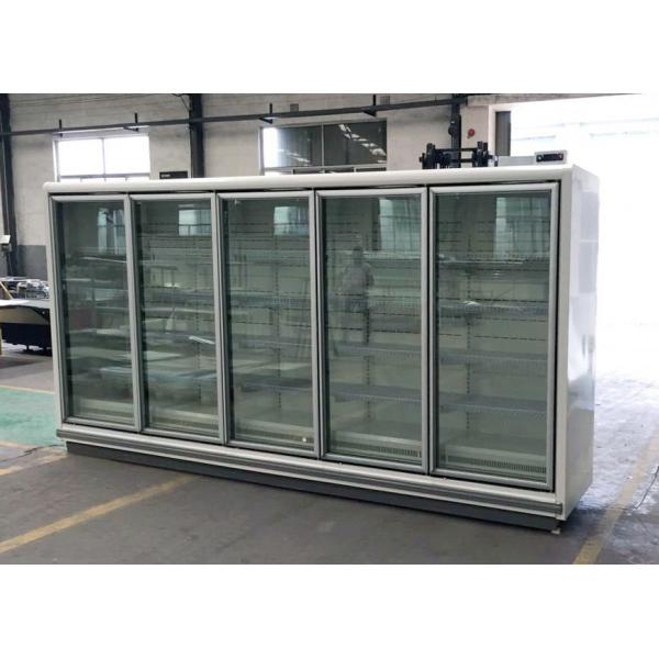 Quality Refrigerated Vertical Glass Door Freezer, Multideck Frozen Food Cabinets for sale