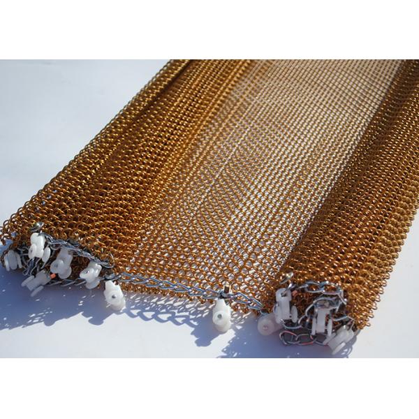 Quality Colorful Decorative Metal Mesh Curtain 0.5mm Aluminum Coil Drapery for sale