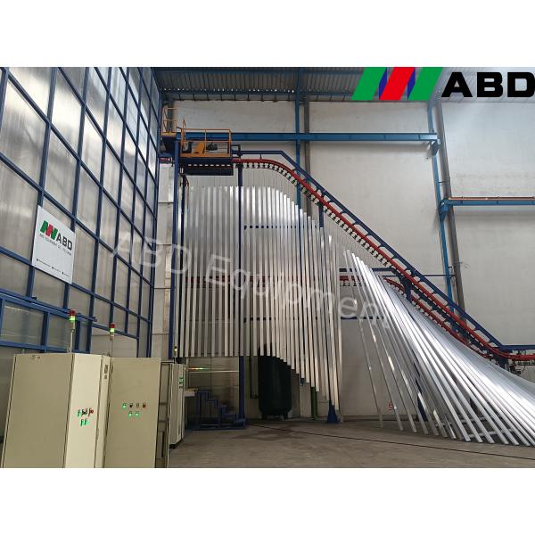 Quality ISO 9001 Electrostatic Automated Powder Coating Line Gas Diesel Heating for sale