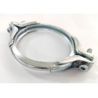 China 100mm Galvanized Steel Clamps Heavy Duty Double Bolt 2mm For Pneumatic Conveying for sale