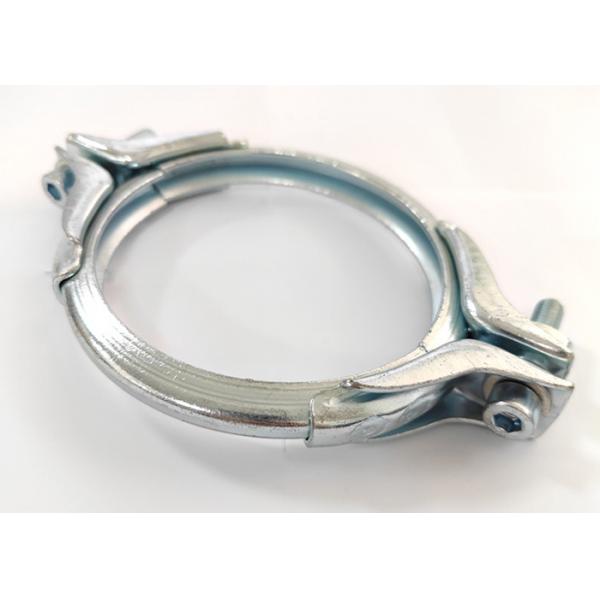 Quality 100mm Galvanized Steel Clamps Heavy Duty Double Bolt 2mm For Pneumatic Conveying for sale