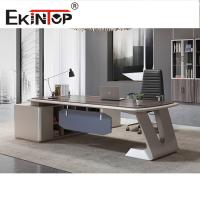 China Ergonomic Modern Office Table Manager Gabrielle L Shaped Metal Office Desk factory
