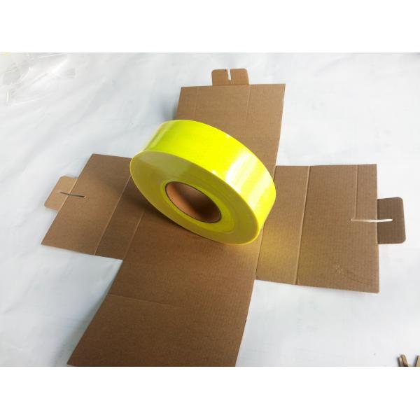 Quality Bright Photo Reflective Conspicuity Tape Placement , Fluorescent Yellow Reflective Tape for sale