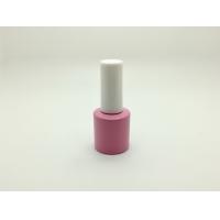China pink powder coating gel polish bottle thick tough coating 10ml round straight gel polish bottle nail polish packaging for sale