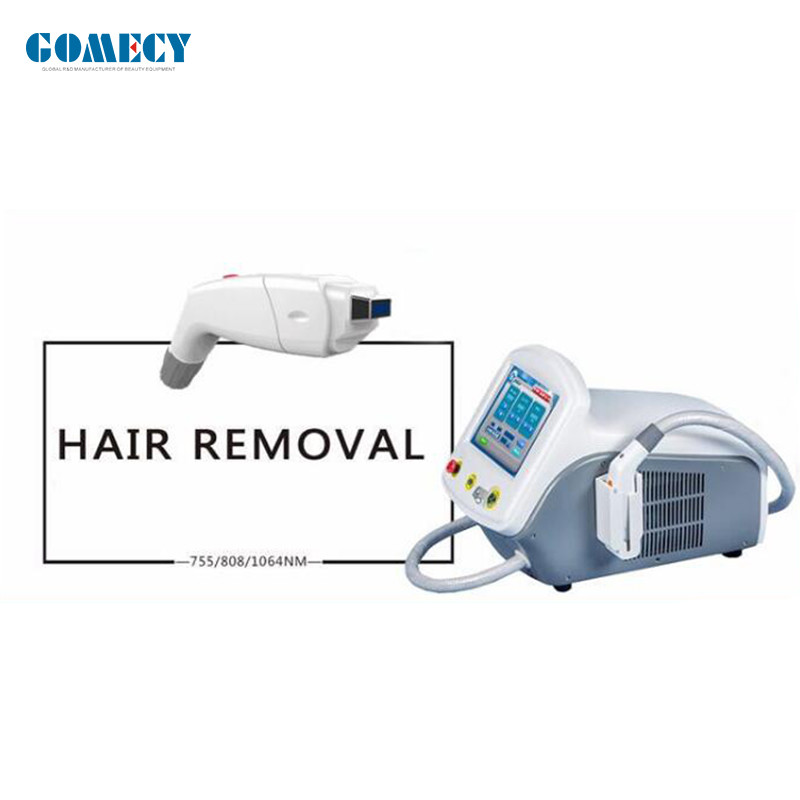China Mini size Diode Laser Hair Removal Machine 755nm 808nm 1064nm Permanent Hair Removal Laser Machine for sale