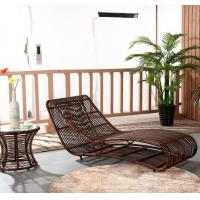 China Leisure Aluminium Outdoor Garden wicker beach chair PE Rattan patio Chaise Lounge chairs factory