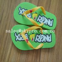 China Summer Flip Flops Customized Sublimation EVA / Rubber Sandals Cool Slippers factory