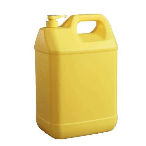 Quality Yellow Detergent Plastic 1 Gallon Chemical Containers With Pump 210g for sale