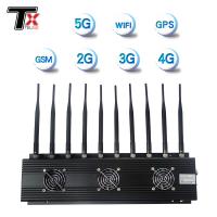 China Three Fan Desktop WiFi Signal Jammer Radius 5-40 Meter For Conference Room for sale