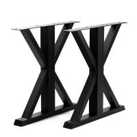 China Customized X Shaped Cast Iron Steel Furniture Base for Wrought Metal Bench Coffee Table for sale