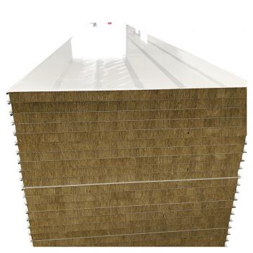 Quality Fireproof Basalt Rock Wool Sandwich Panel 50mm Clean Room Roof Insulation for sale