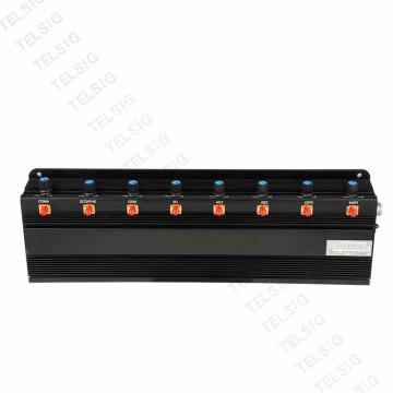 Quality 8 Channel 40W High Power Mobile Phone Jammer For 5 - 20m Indoor Omni Directional for sale