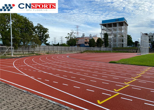 Quality CE PU Rubber Running Track Weather Resistance Sandwich System Running Track for sale