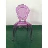 China Plastic Princess Stackable Wedding Dining Chairs Event Rent , Clear / Grey / Pink factory