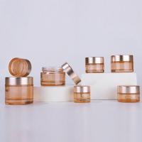 China 4oz Body Butter Cream Glass Cosmetic Packaging Container Pink Matte With Gold Lid factory