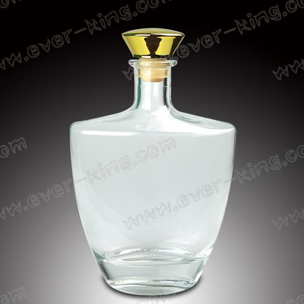 Quality Luxury Embossing 750 ML Cognac Glass Bottle for sale