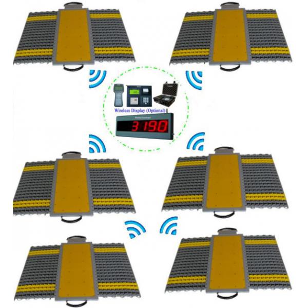 Quality 6pcs Wireless Portable Truck Axle Scales With Touch Screen Indicator for sale