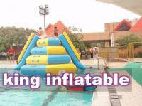 China Kids / Adults Inflatable Water Parks with Slide and Logo Printing , Soft Water Play Equipment factory