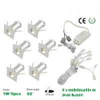 China 6PCS 1W Mini LED Spotlight + Dimming Power Source Kit + Wire Mini recessed LED light lamp factory