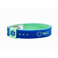 China Unique QR Code My ID Wristband Double Colors Silicone Sport ID Bracelet for sale