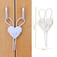 China Non Adhesive Door Handle Safety Lock Bendable Childproof White Color for sale