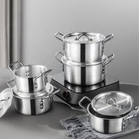 China Hot Selling Kitchen Cooking Pot 5 PCS 7 PCS Cookware Sets Aluminum Soup Pot Set With Lid factory