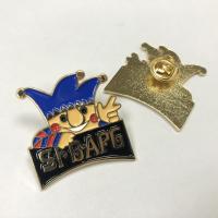 China Shiny Gold Souvenir Metal Lapel Pins Clown Christmas Cute Soft Hard Enamel Badge factory
