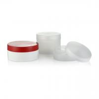 China 30ml 50ml 70ml Cosmetic Packaging Clear Amber Black PP Plastic Cream Jar with Plastic Lid for sale