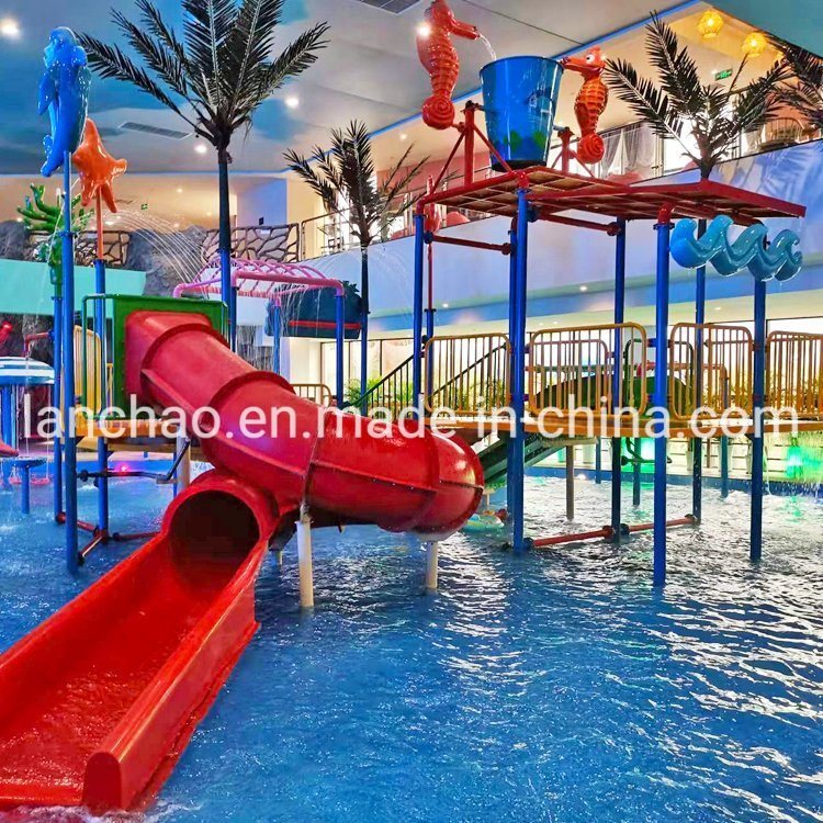 Indoor Water Park Fiberglass Water House Slide for Family