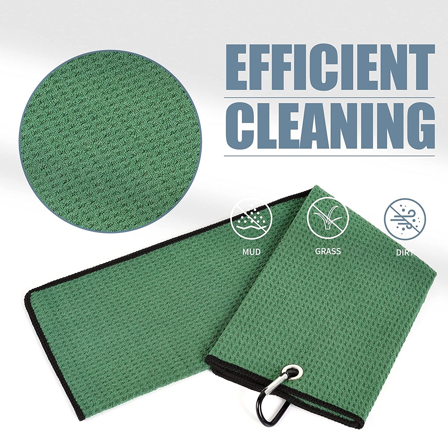 China Soft Comfortable Microfiber Waffle Golf Towel Anti Bacterial Treatment factory