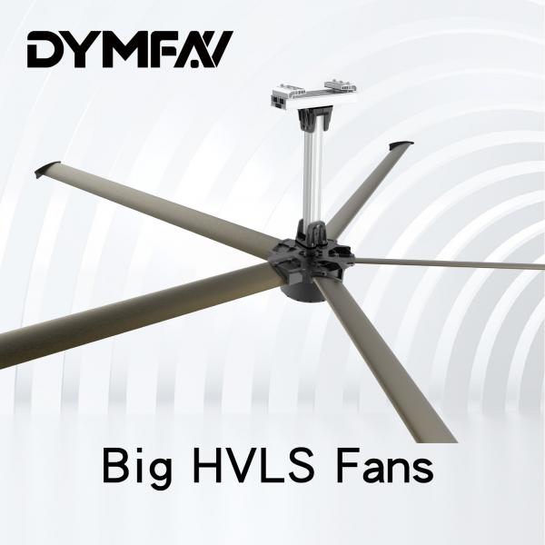 Quality 6.6m 1.5kw Facility HVLS Fans 5 Blades PMSM Big HVLS Ceiling Fan For Automotive Plant for sale