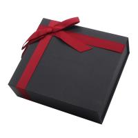 China Customized Logo CMYK Pantone Premium Paper Presentation Boxes Ribbon Tie Folding Gift Box factory