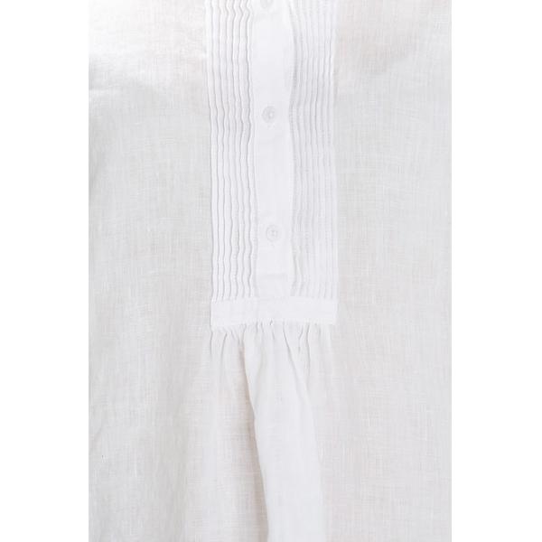 Quality Simple White Pure Muslimah Linen Blouse Women Ladies for sale