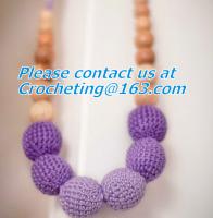 China Candy Colors Crochet Round Wooden Beads Necklace For Women, baby, fashion, clothes, bead factory