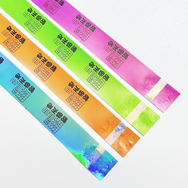 Quality Customized Printed Personalized Paper Wristbands For Events Synthetic for sale