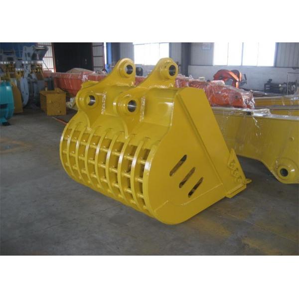Quality Hyundai R360 Rock Excavator Ditching Bucket 1.7m3 Capacity Yellow for sale