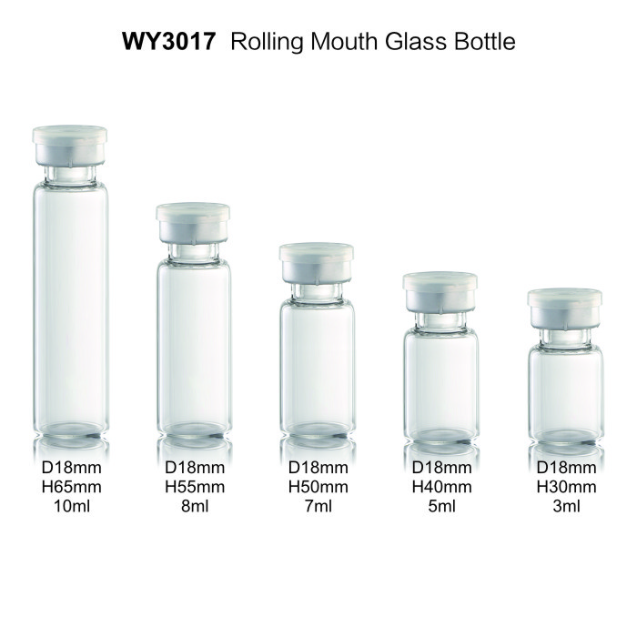 China Highly Clear Essential Oil Containers Rolling Mouth Small Capacity Silk Screen Printing factory