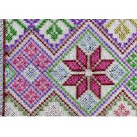 China Multi Colored Cross - Stitched Embroidery Lace Fabric From Schiffli Lace Machine factory