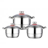 China Wholesale TOP Seller Kitchen Silver 6 PCS Soup Pots Steamer Pot Deep Steaming Pot Sets For Cooking factory