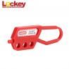 China Red PP Short Red Isolation Hasp , Plastic Lockout Hasp With 3 Lock Holes factory