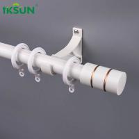 China Anodized White Metal Curtain Pole , 1.2mm Thick Simple White Curtain Rod ODM factory