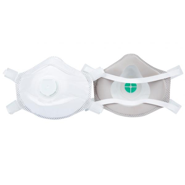 Quality Polypropylene Disposable Dust Mask White Color Folded Style With Valve for sale