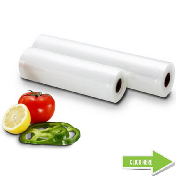 Quality Vacuum Sealer Rolls Commercial Food Bags Transparent Colour HDPE Material for sale