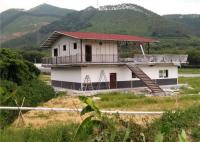 China One And A Half Floor Steel Frame Small House / Light Steel Prefab House With Balcony factory